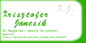 krisztofer jancsik business card